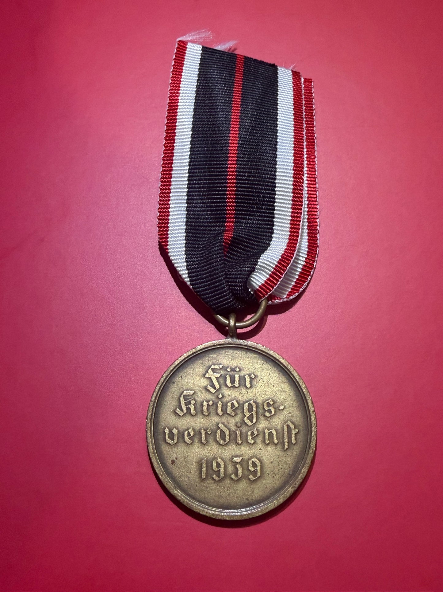 Original WW2 German War Merit Medal 1939 (Kriegsverdienstmedaille) With Ribon