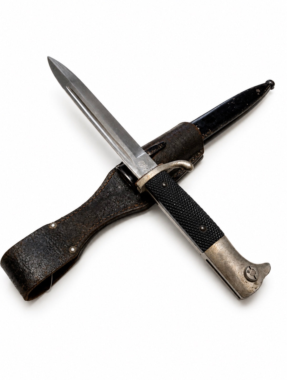 Original German WW2 K98 Dress Bayonet By WKC With Scabbard & Frog