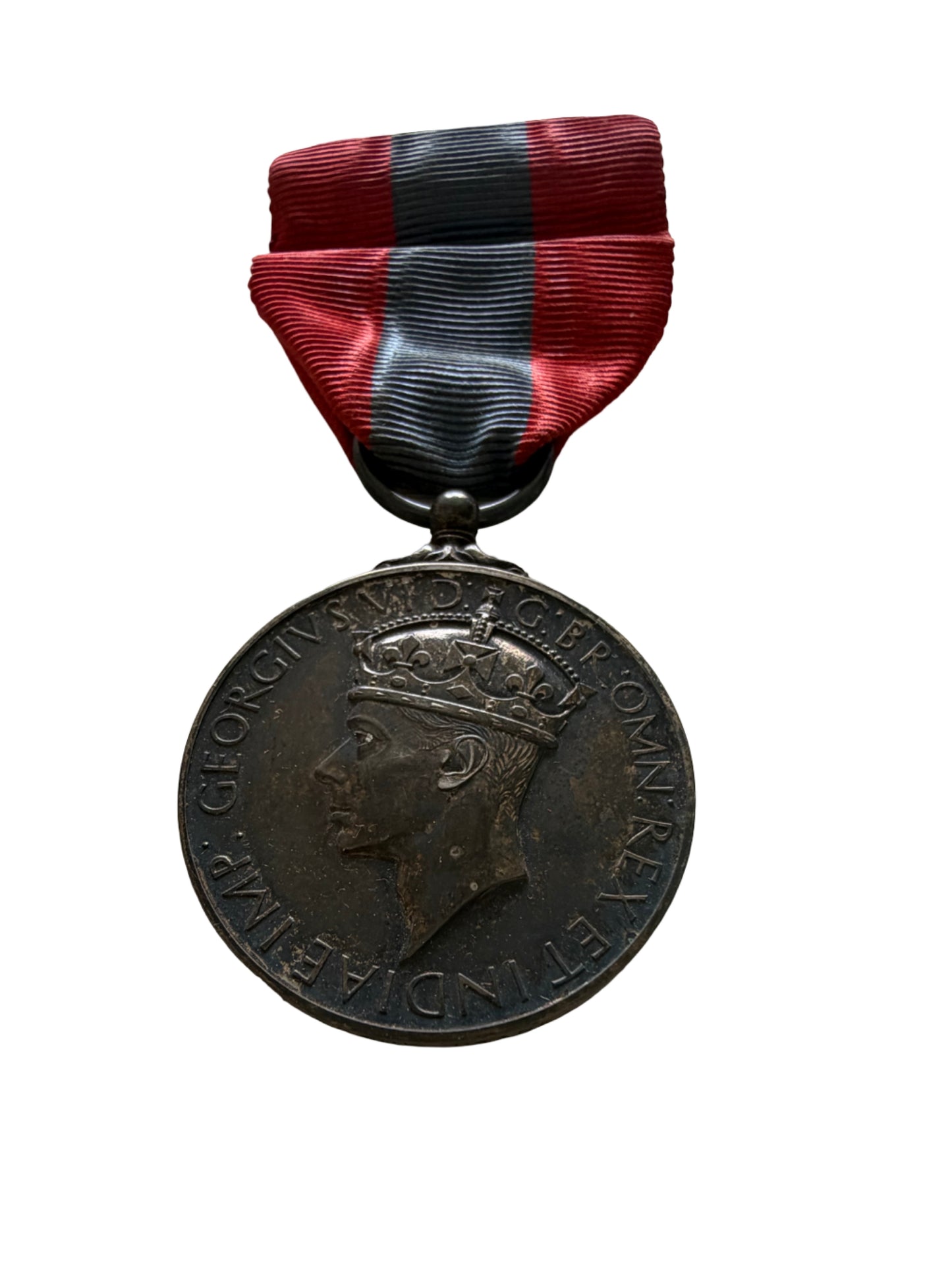 Original WW2 Imperial Service Medal Named To Frank Dane In Original Box – King George VI Medal