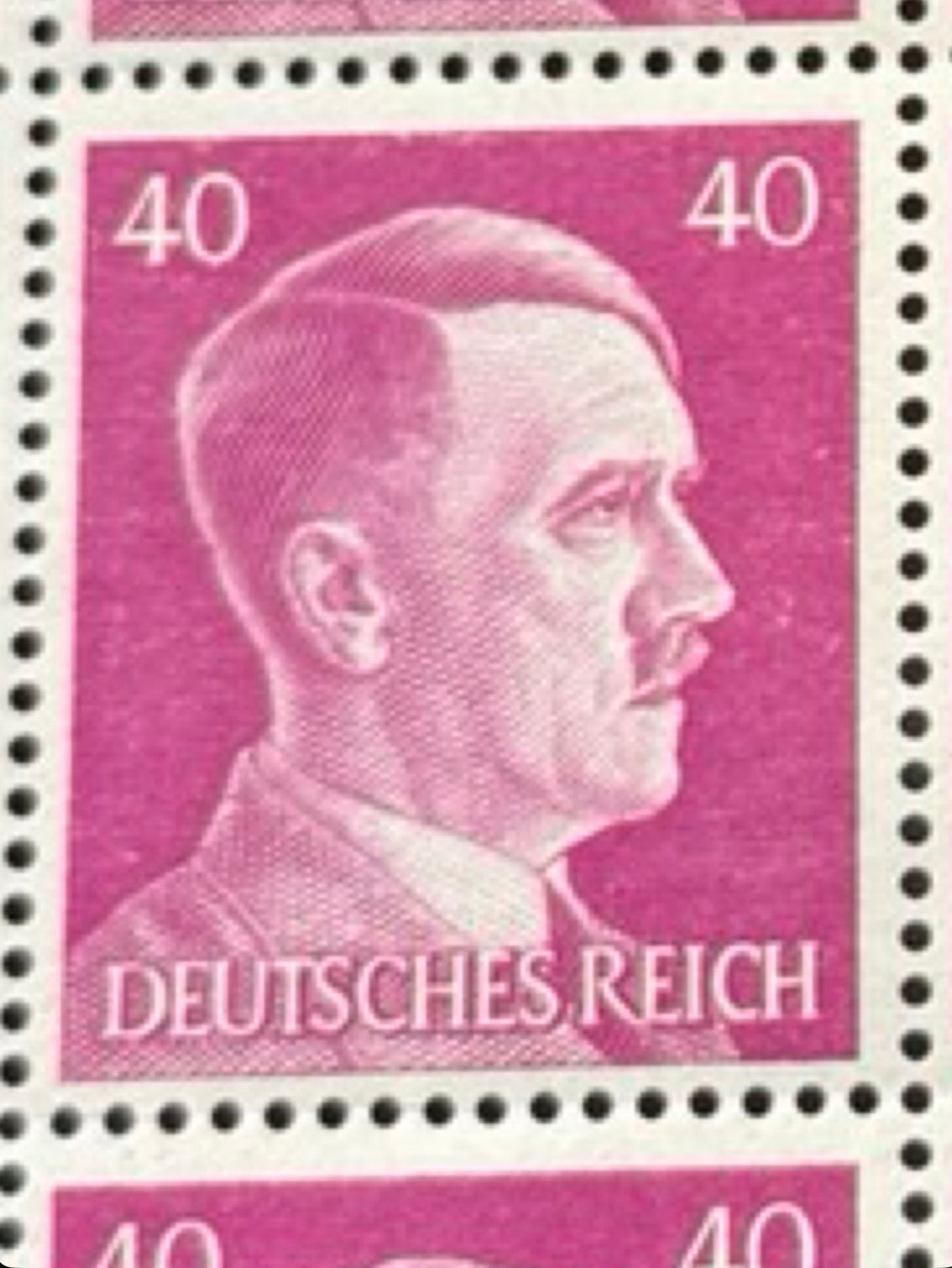WW2 German Adolf Hitler Stamp Sheet 40 Reichspfennig | Third Reich Original