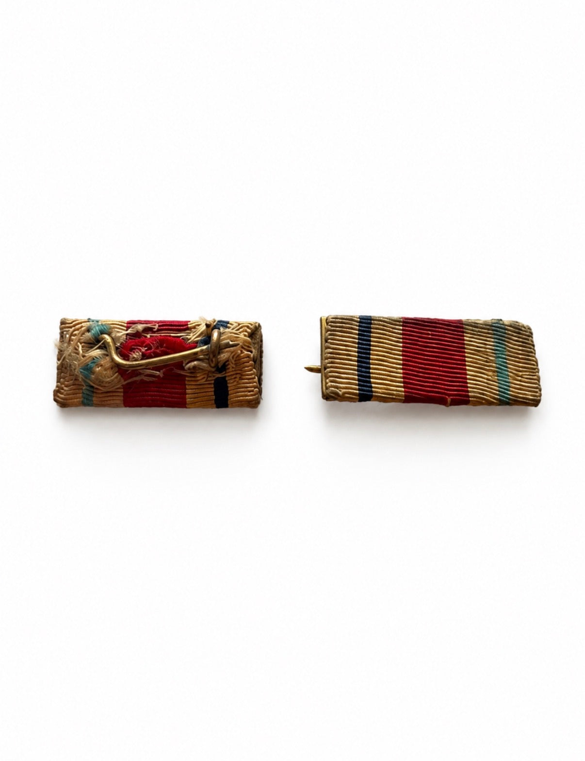 Original British Army WW2 Africa Star Ribbon Bars Pair – Uniform Medal Ribbon Bars