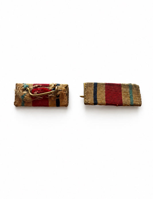 Original British Army WW2 Africa Star Ribbon Bars Pair – Uniform Medal Ribbon Bars