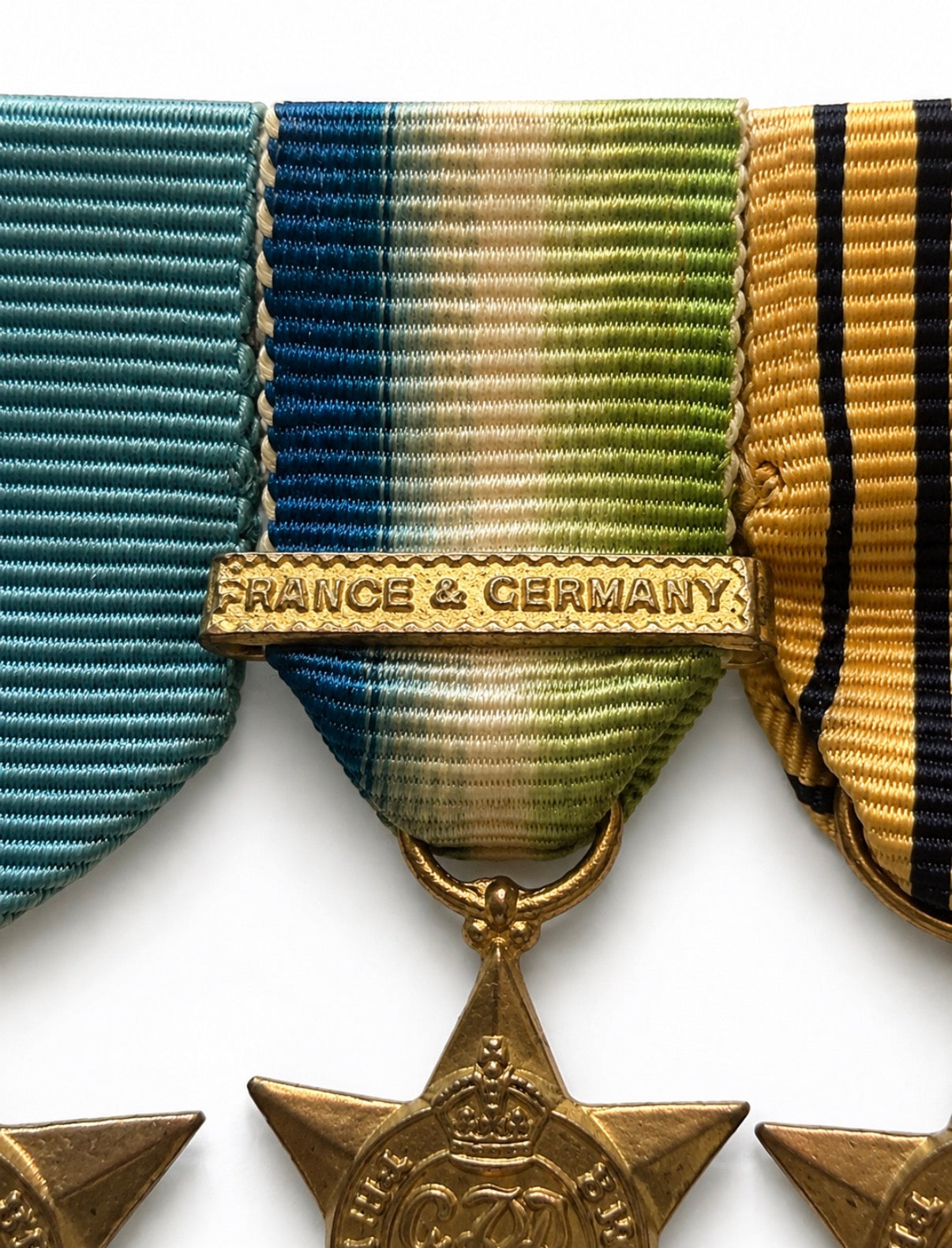 Original WW2 British Miniature Medal Group Atlantic Star France Germany Clasp Africa Star MID Oak Leaf