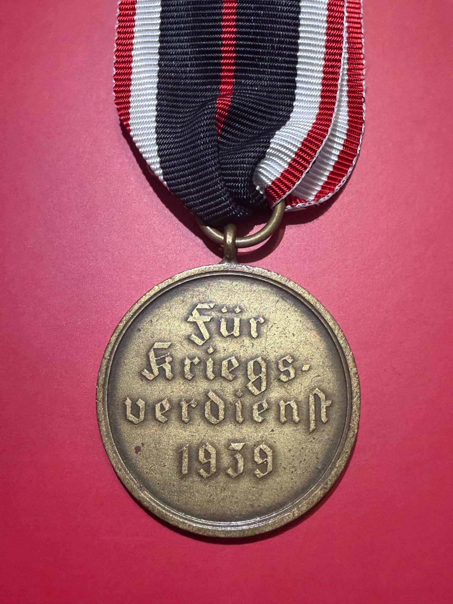 Original WW2 German War Merit Medal 1939 (Kriegsverdienstmedaille) With Ribon