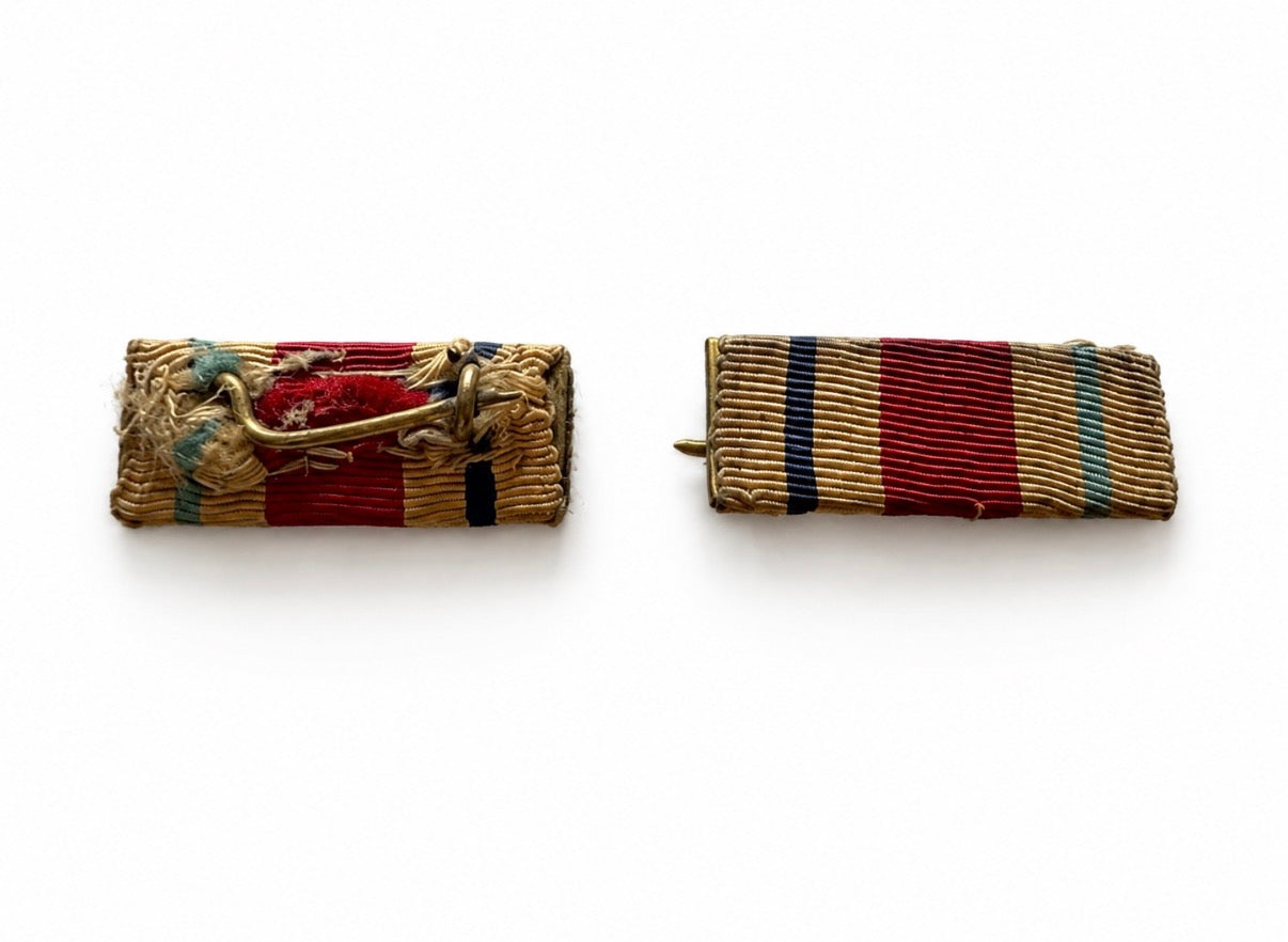 Original British Army WW2 Africa Star Ribbon Bars Pair – Uniform Medal Ribbon Bars