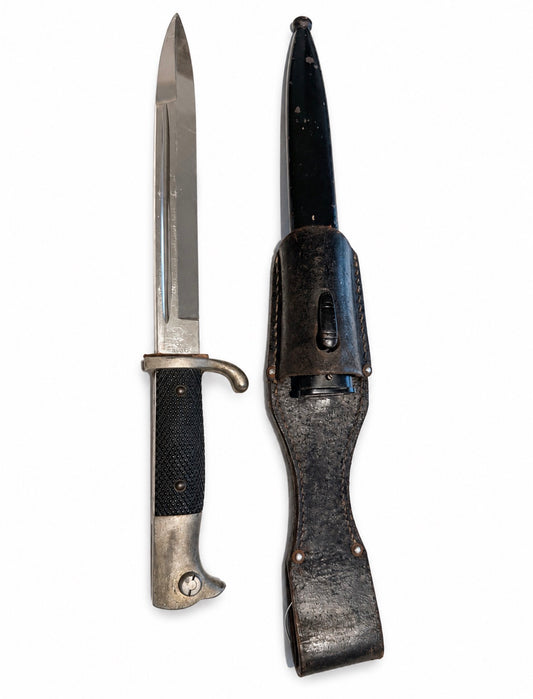 Original German WW2 K98 Dress Bayonet By WKC With Scabbard & Frog