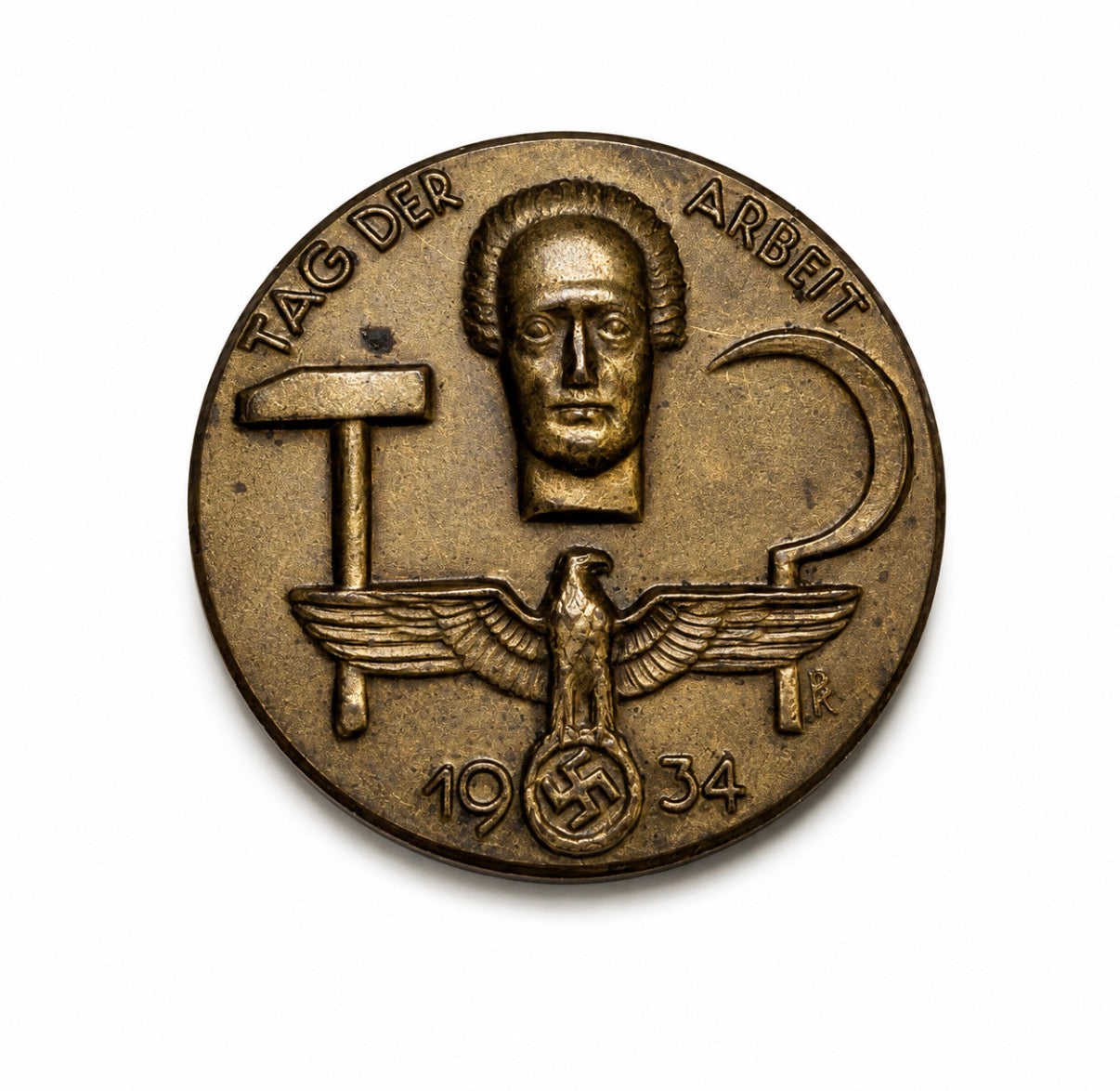 Original 1934 German Tag Der Arbeit Badge – Day of Labour Tinnie Nürnberg