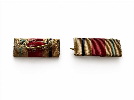Original British Army WW2 Africa Star Ribbon Bars Pair – Uniform Medal Ribbon Bars