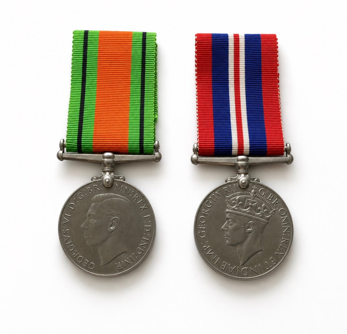 Original WW2 British Medal Group – 1939-45 Star, Africa Star, Defence Medal & War Medal Full Size