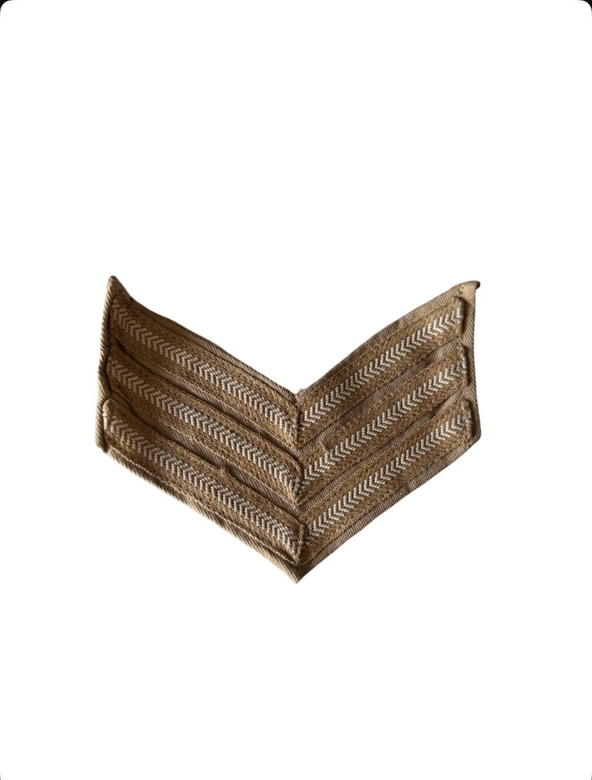 WW2 British Army Sergeant’s Cloth Rank Chevron Badge – Original Military Uniform Patch