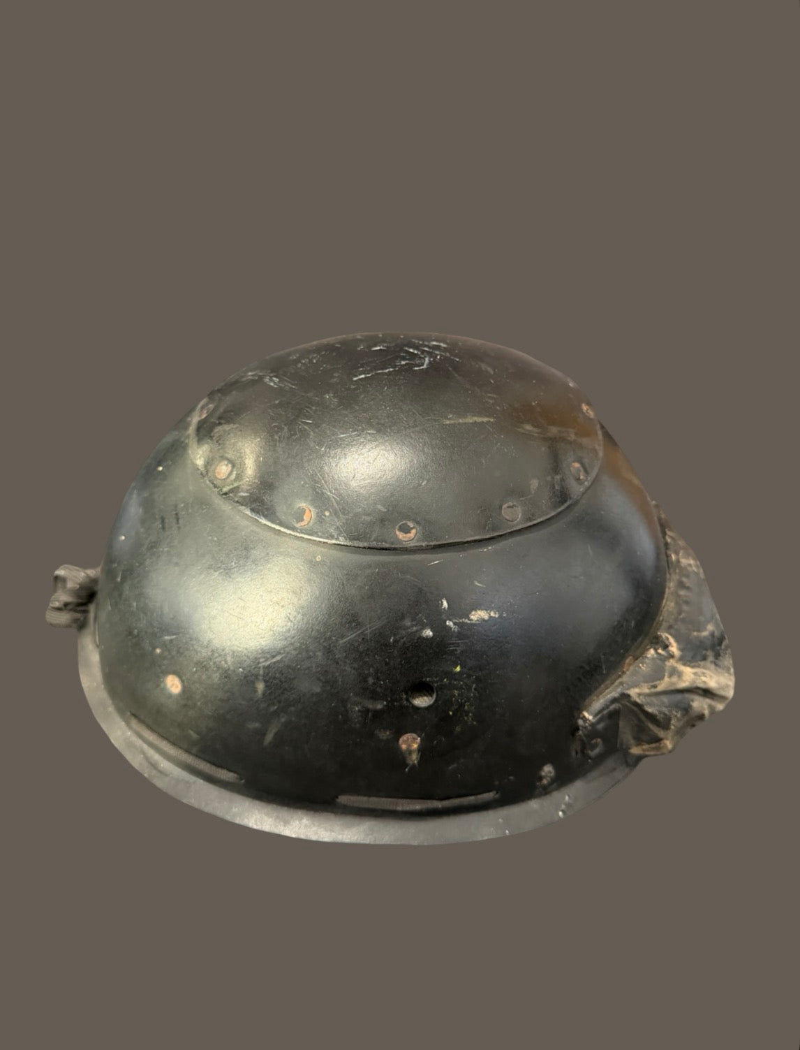 WW2 British Army RAC Tank Crew Helmet Original Royal Armoured Corps Tanker Helmet Size 6 7/8